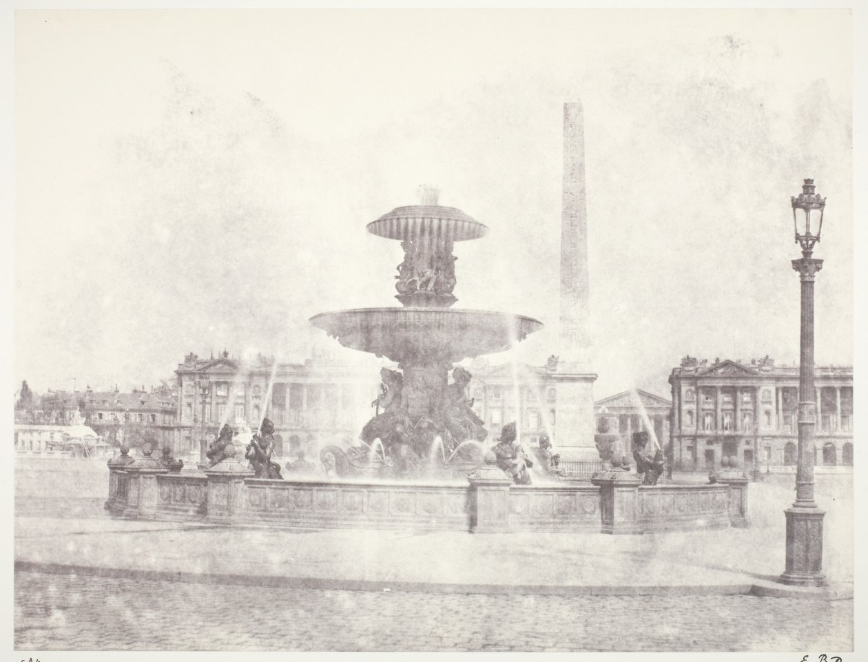 Szökőkút, Place de la Concorde, Párizs alkotó: Edouard Denis Baldus