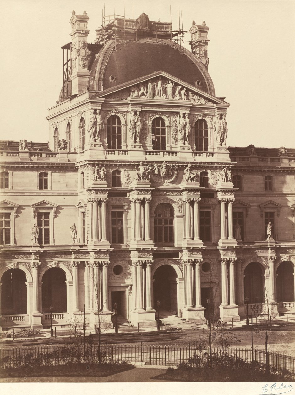 Kilátás a Louvre-ra alkotó: Edouard Denis Baldus