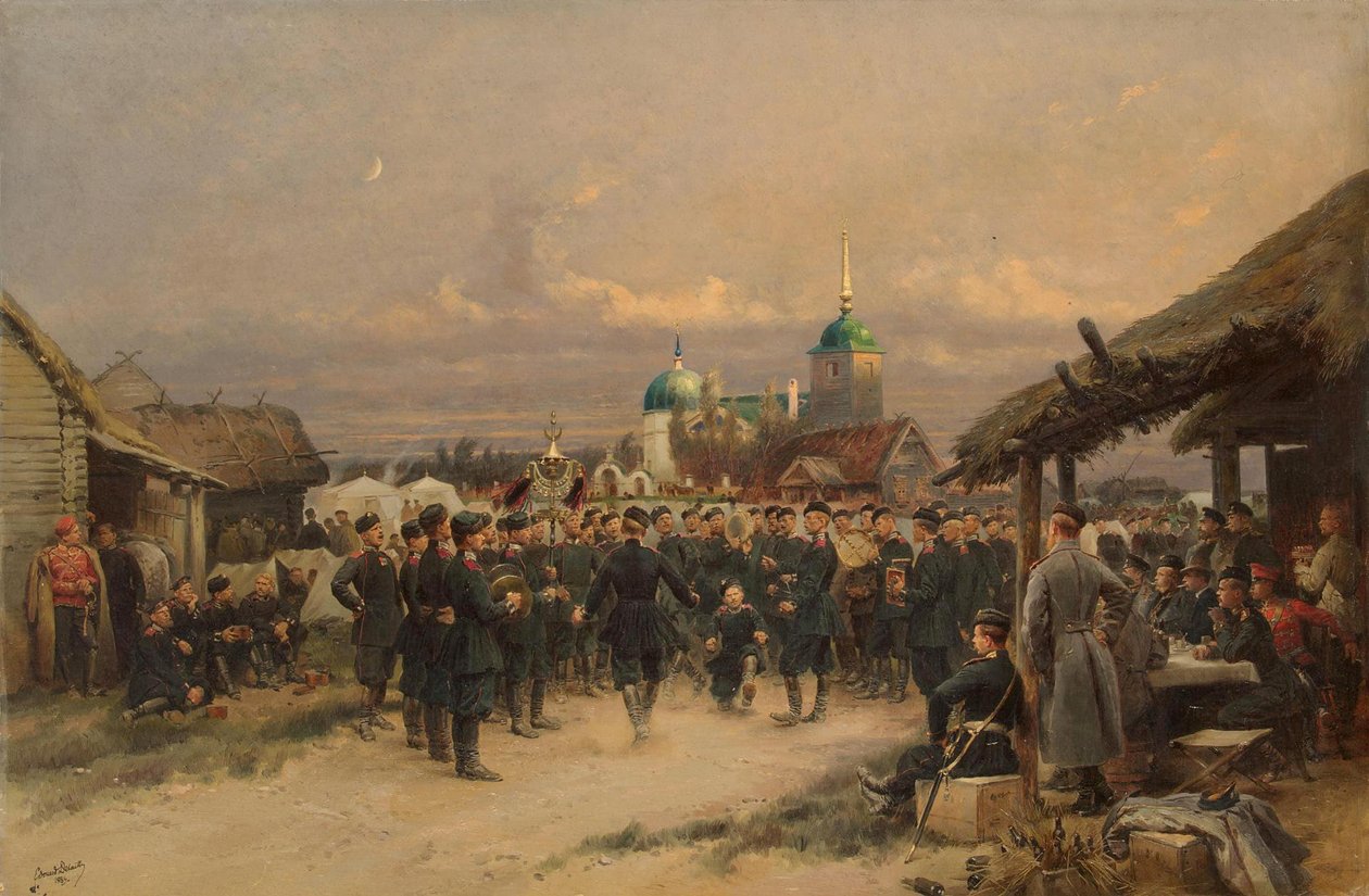 Az életőrök énekesei 4. A császári családok lövészzászlóalja, Carskoje Selo, 1889 alkotó: Jean Baptiste Edouard Detaille