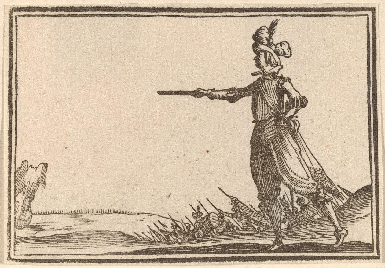 Katonai parancsnok gyalog alkotó: Edouard Eckman after Jacques Callot