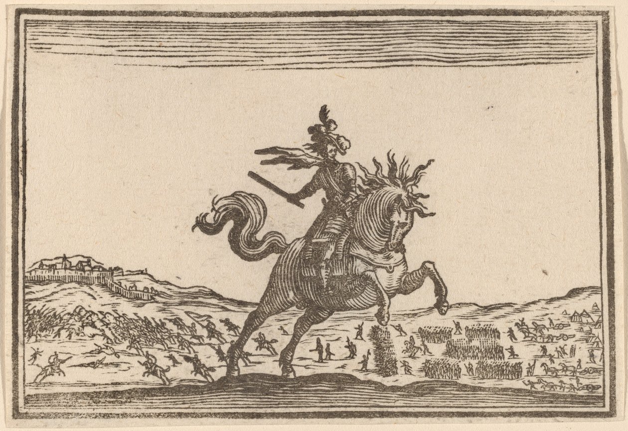 Katonai parancsnok lóháton alkotó: Edouard Eckman after Jacques Callot