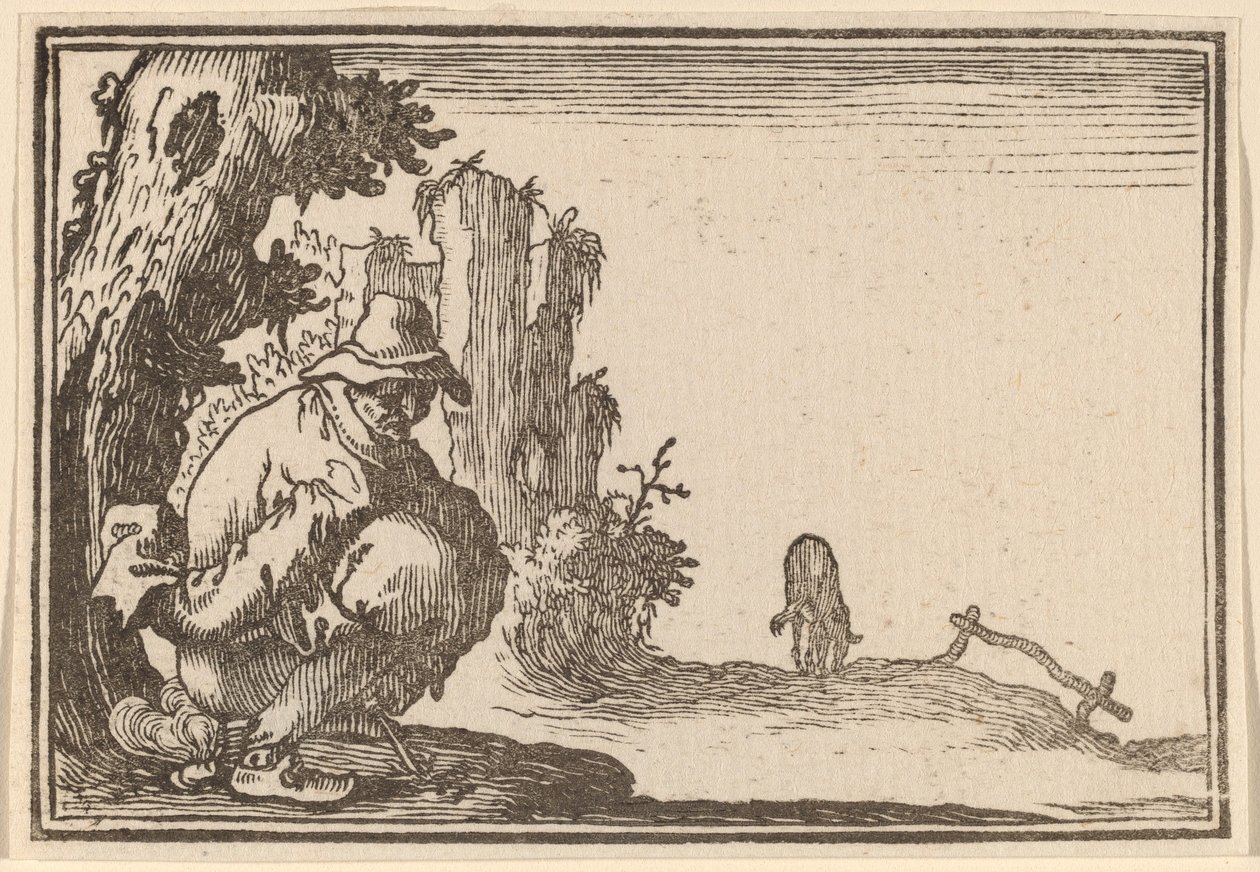 Paraszt ürítés alkotó: Edouard Eckman after Jacques Callot