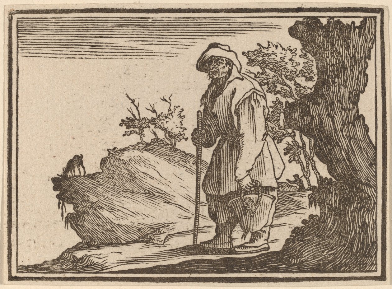 Zsákos paraszt alkotó: Edouard Eckman after Jacques Callot