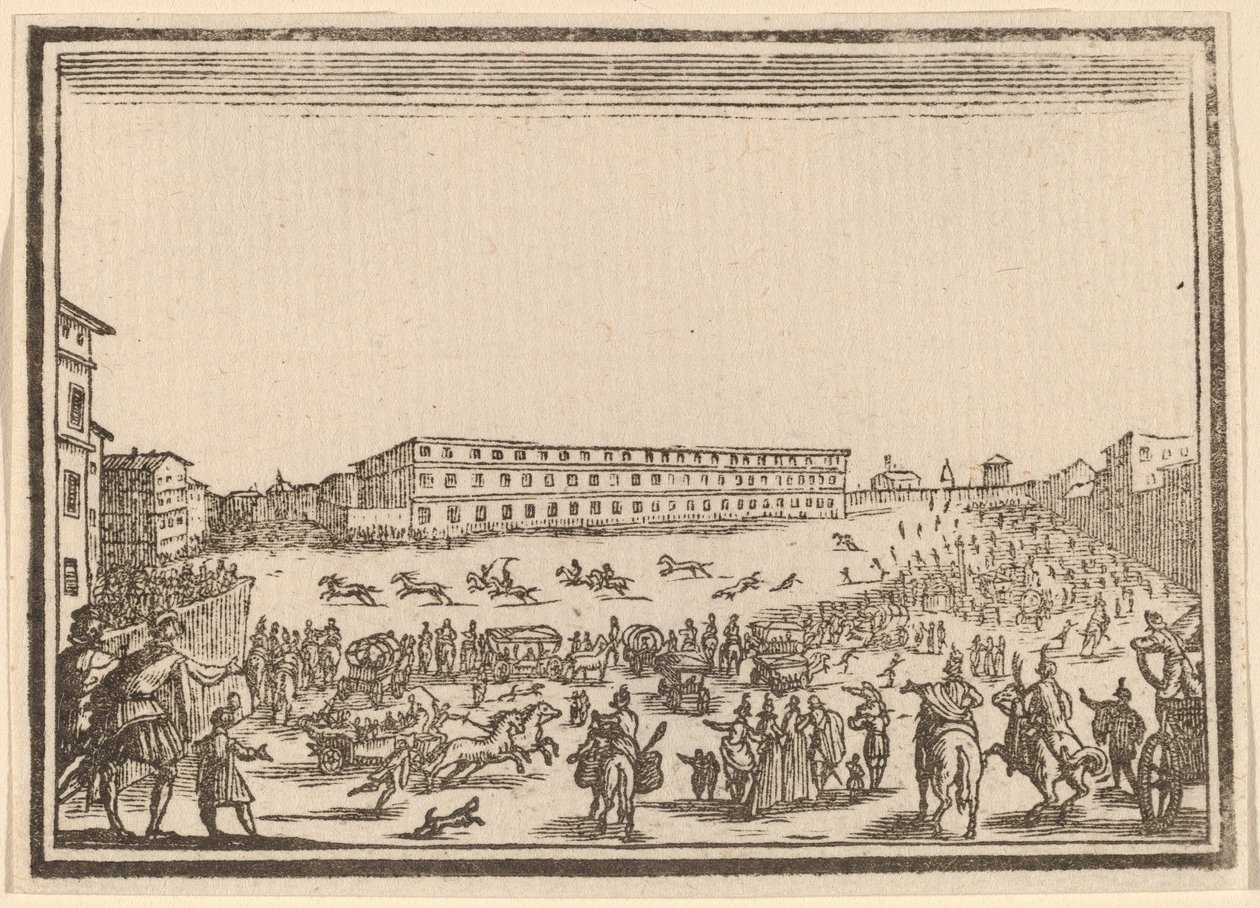Piazza a Porta al Prato-n alkotó: Edouard Eckman after Jacques Callot