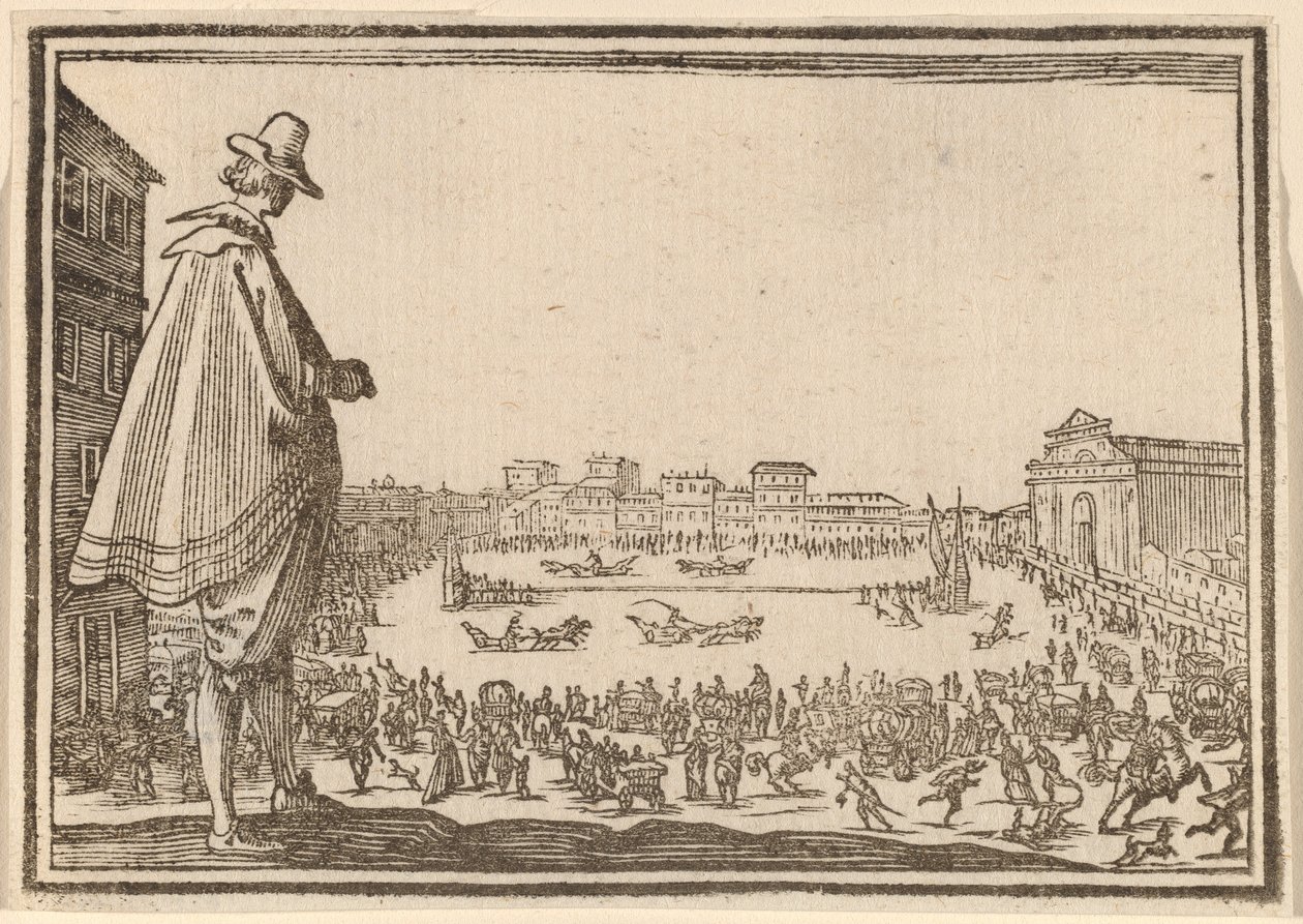 Piazza Santa Maria Novella, Firenze alkotó: Edouard Eckman after Jacques Callot