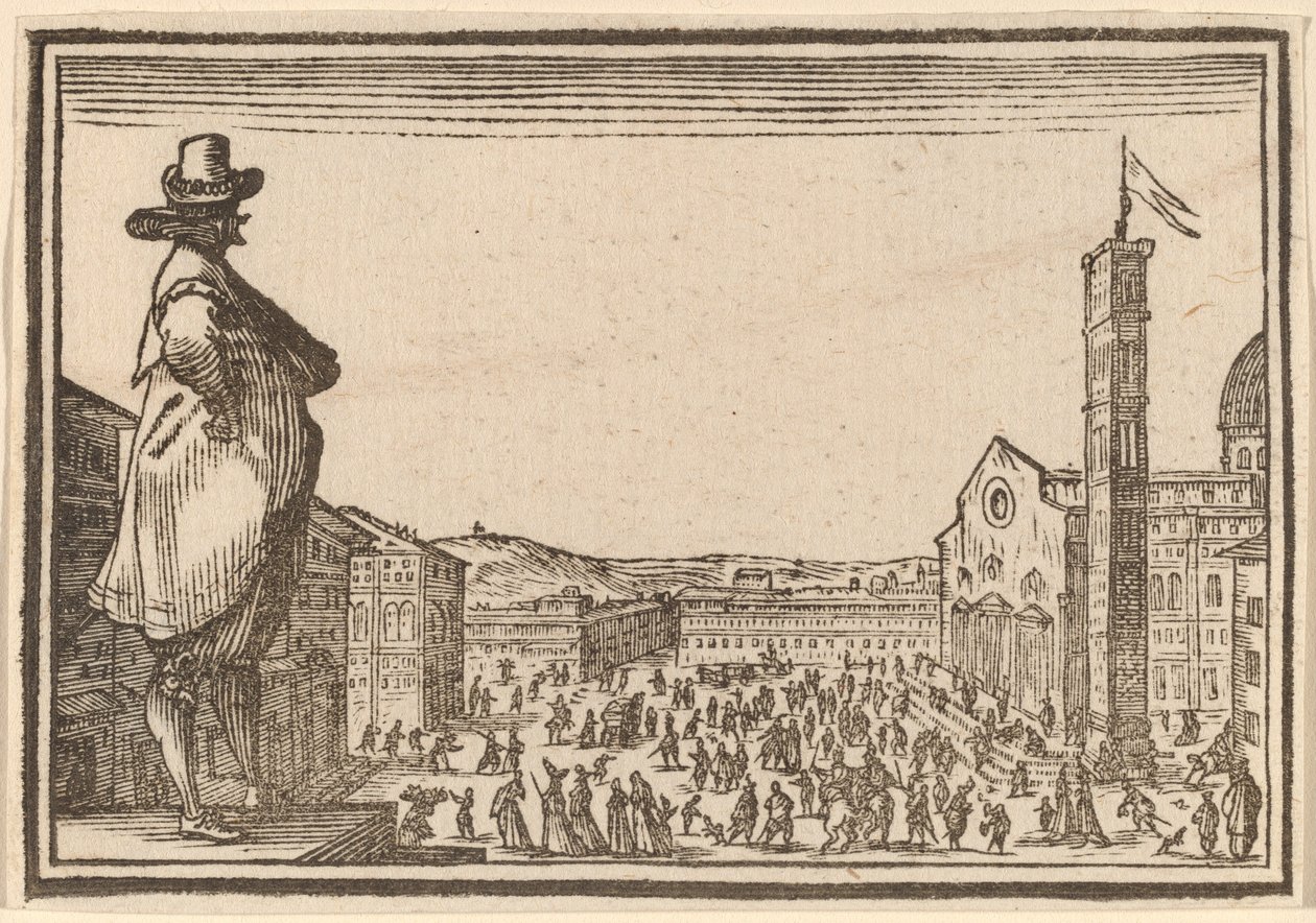 Piazza del Duomo, Firenze alkotó: Edouard Eckman after Jacques Callot