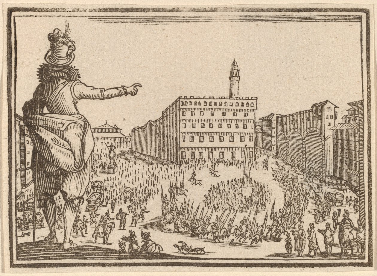 Piazza della Signoria, Firenze alkotó: Edouard Eckman after Jacques Callot