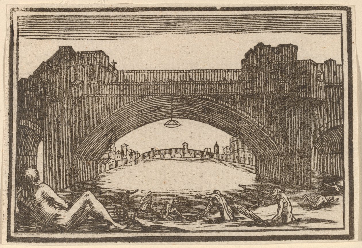 Ponte Vecchio, Firenze alkotó: Edouard Eckman after Jacques Callot