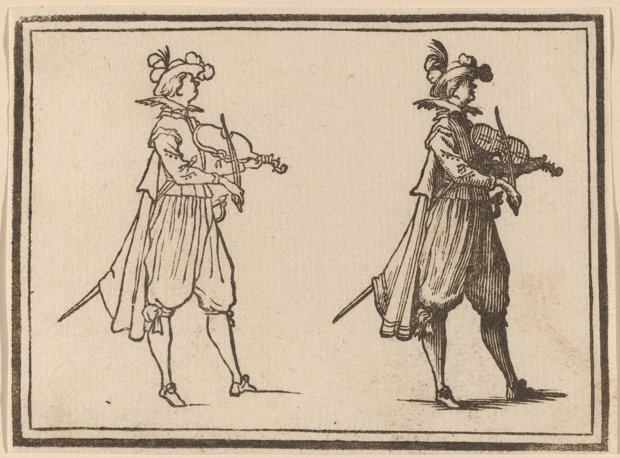 Hegedűművész alkotó: Edouard Eckman after Jacques Callot