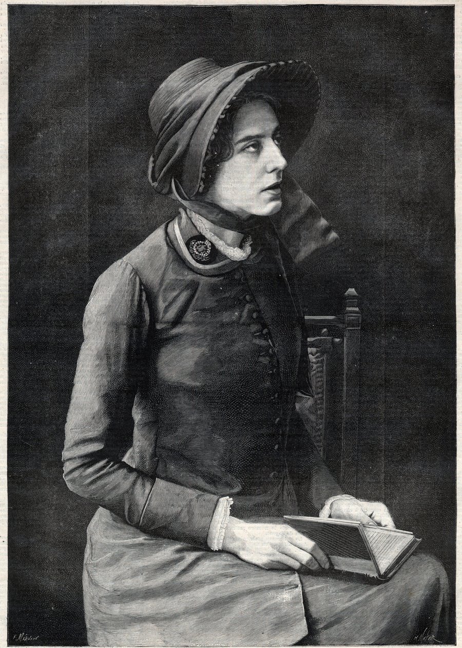 Kate Booth kisasszony (Catherine Booth-Clibborn (Booth Clibborn), a Salvation Armee marechale-je (1858-1955) – Navellier metszet az 1891-es „The Illustrous Diary”-ben alkotó: Edouard Felicien Eugene Navellier