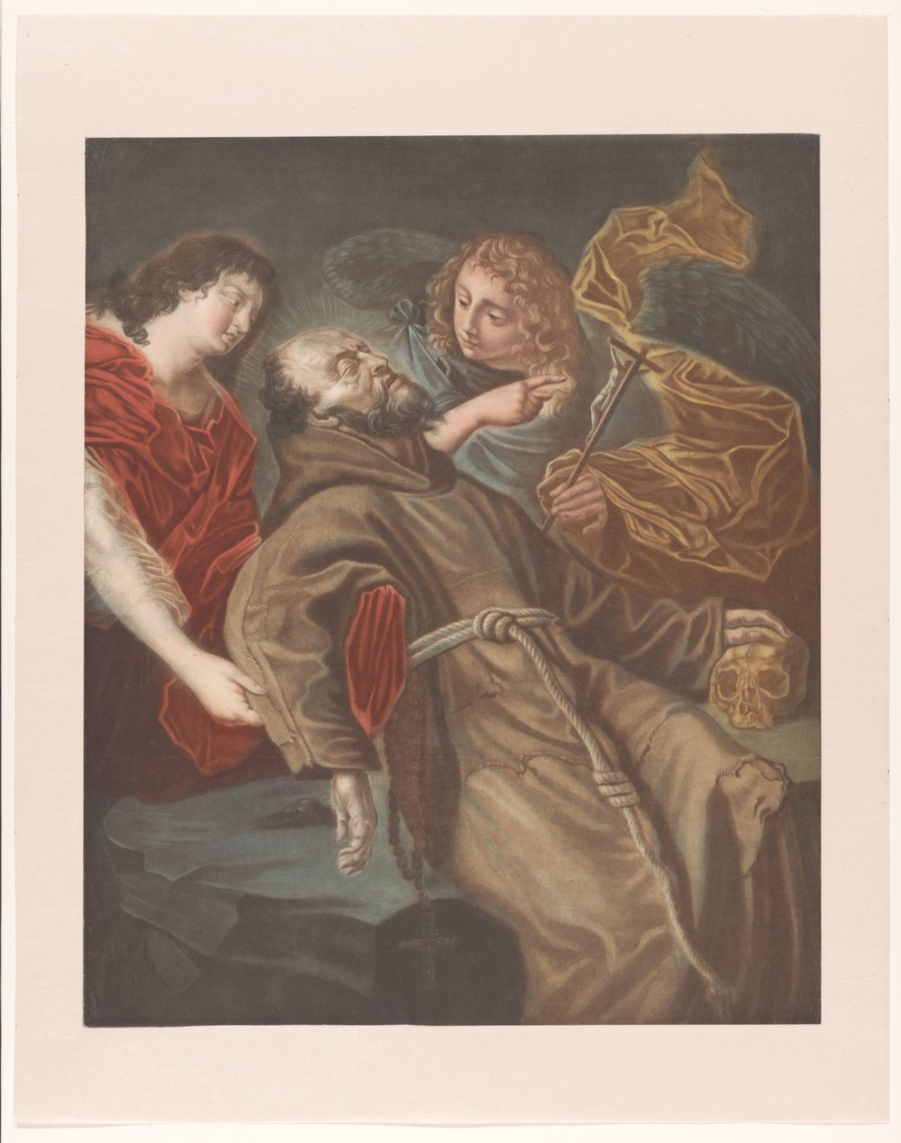 Szent Ferenc halála alkotó: Edouard Gautier Dagoty