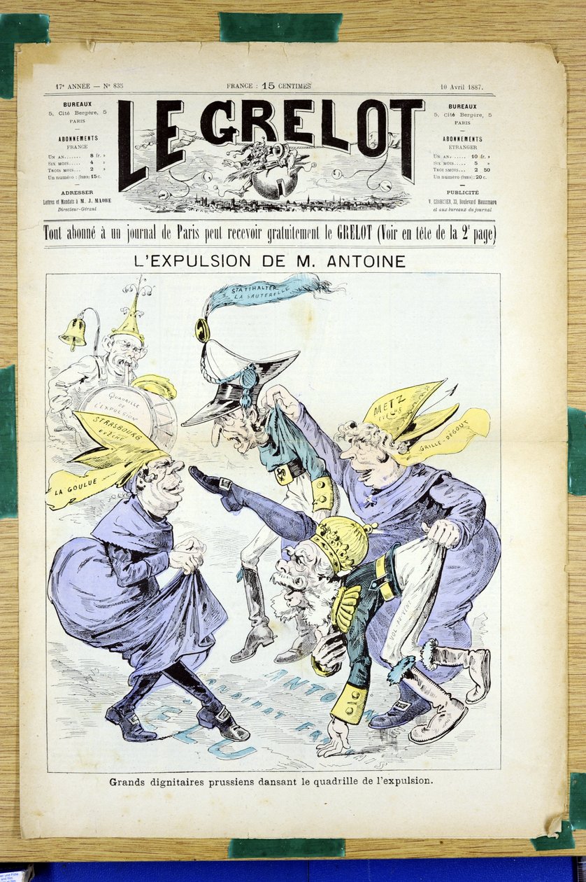 A „Le Grelot” címlapja, 835. szám, Satirique en Couleurs alkotó: Edouard Guillaumin Pepin