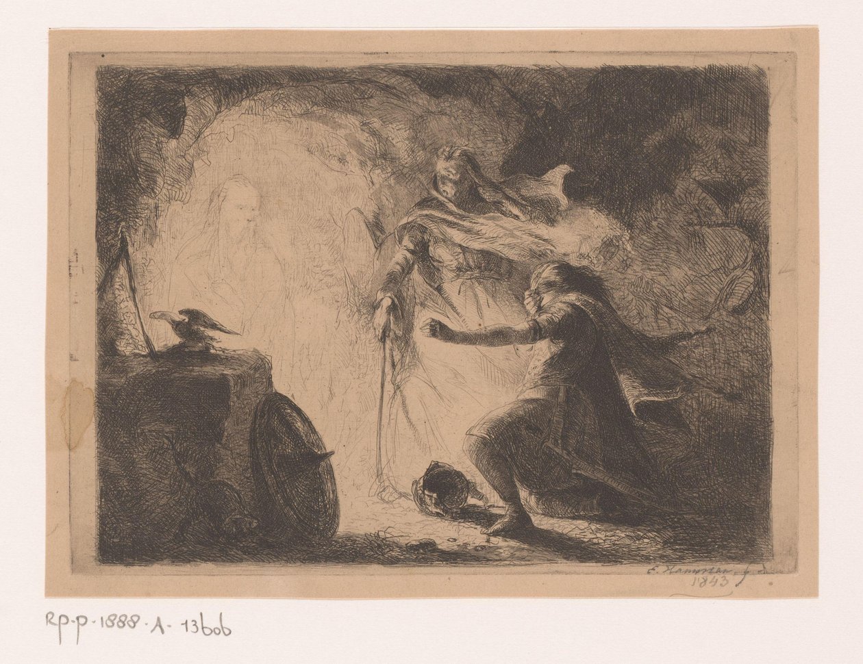 Saul az endori boszorkánnyal alkotó: Edouard Hamman (signed by artist)