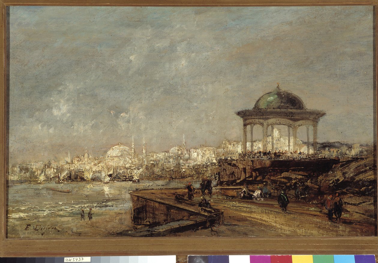 Kioszk Stamboulban Isztambulban (Konstantinápoly) Törökországban Edouard Jacques Dufeu festménye (1840-1900) Kötelező említés: Collection fondation regards de Provence, Marseille alkotó: Edouard Jacques Dufeu