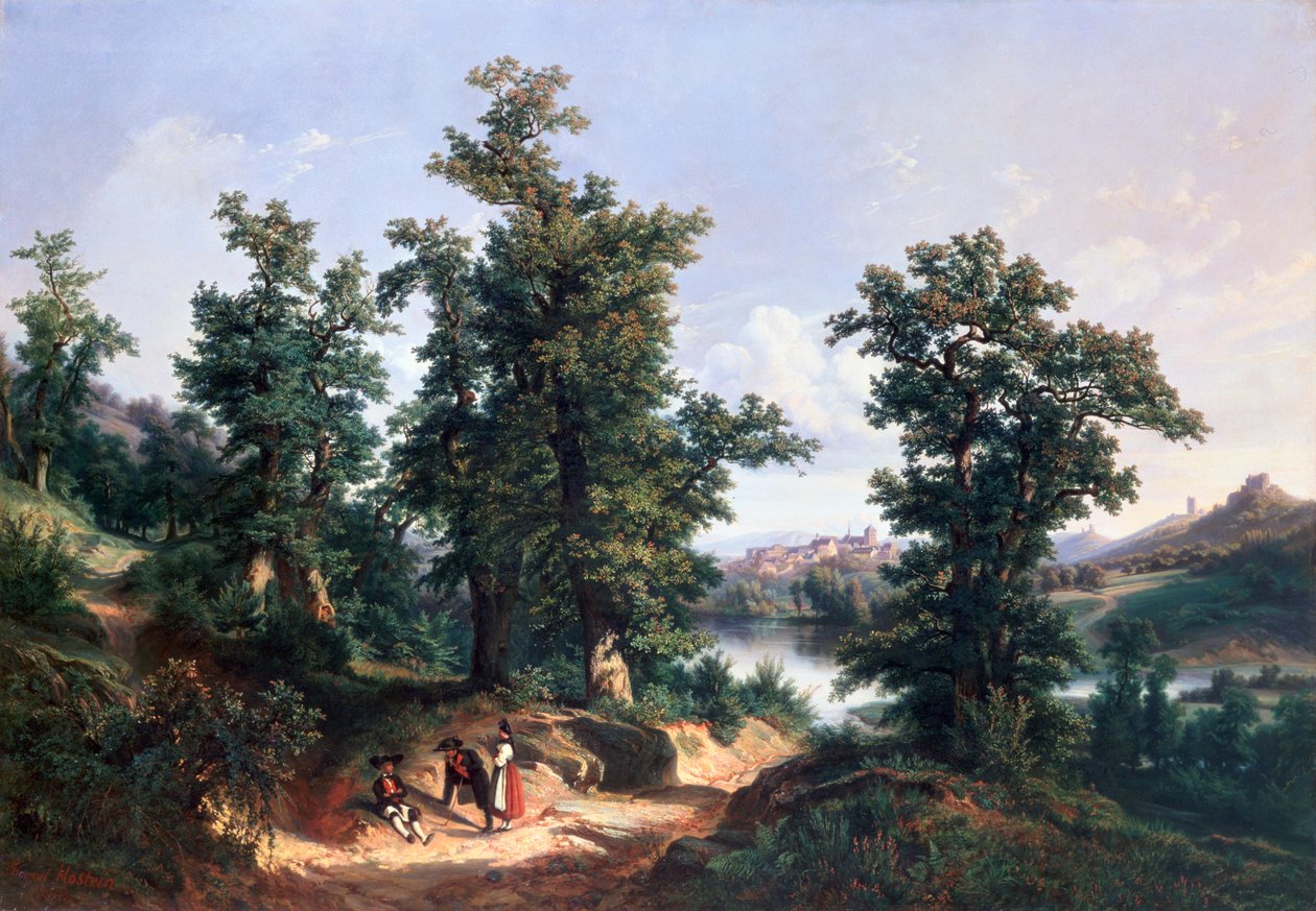 A Saverne-i erdő bejárata, 1838 alkotó: Edouard Jean Marie Hostein