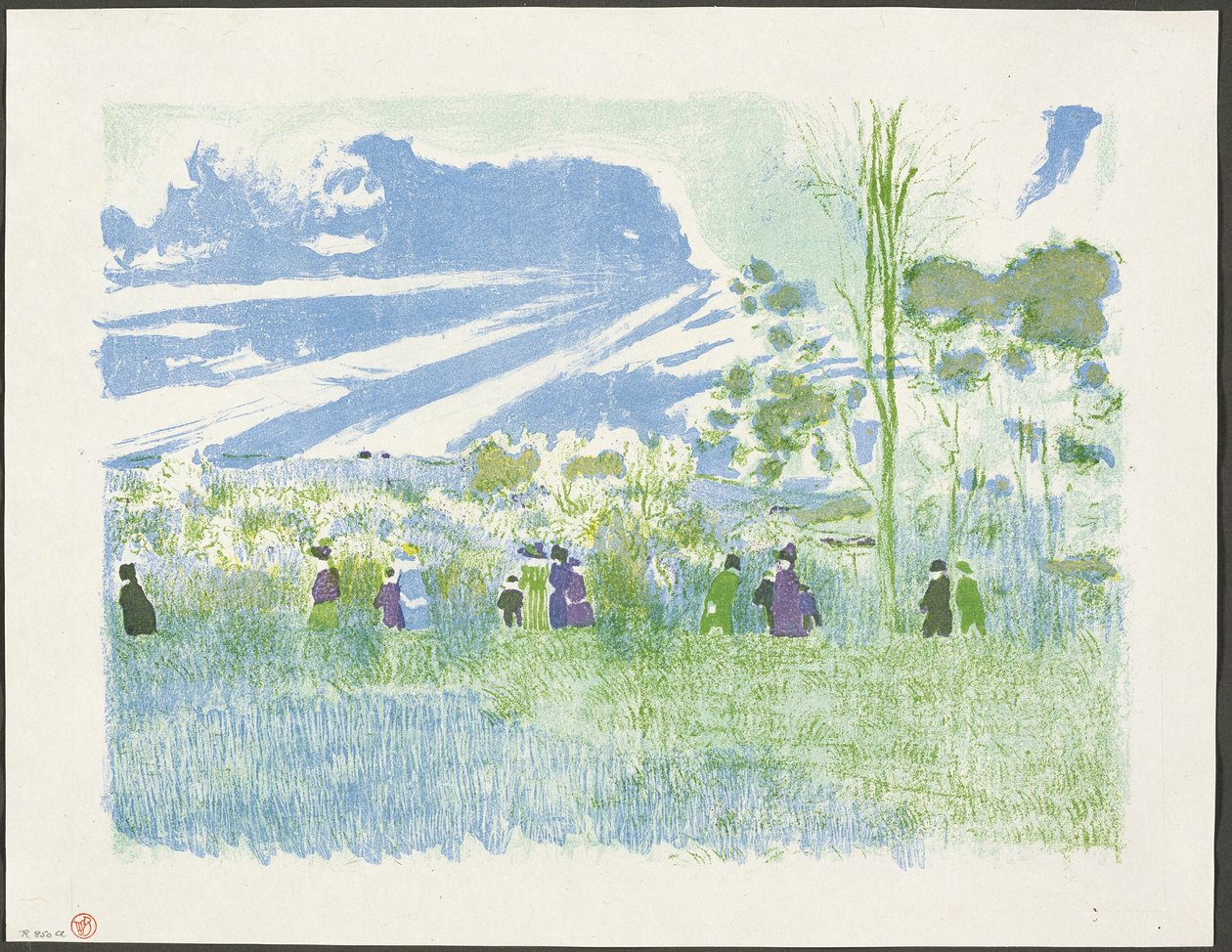 Across the Fields, harmadik tányér a Landscapes and Interiors sorozatból alkotó: Édouard Jean Vuillard