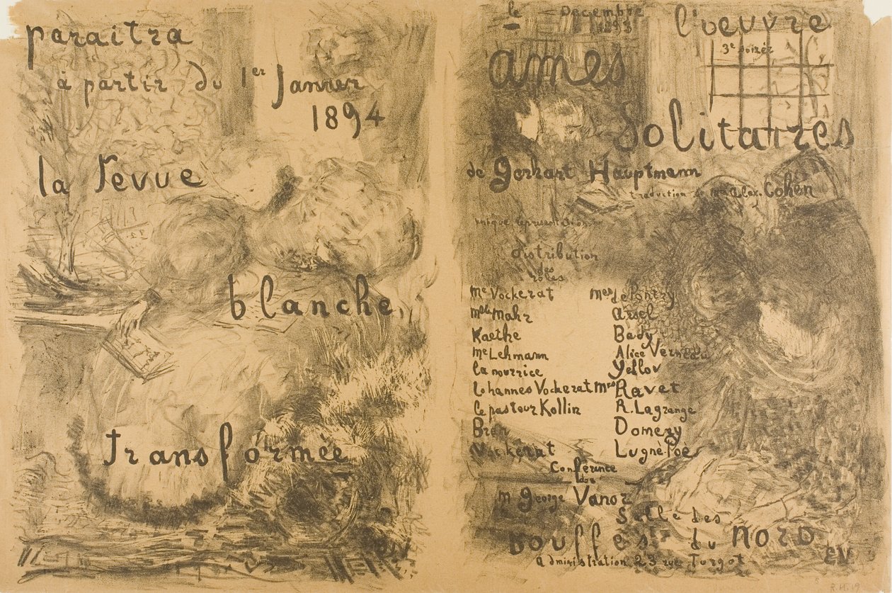"La Revue Blanche" Átalakult és magányos lelkek alkotó: Édouard Jean Vuillard