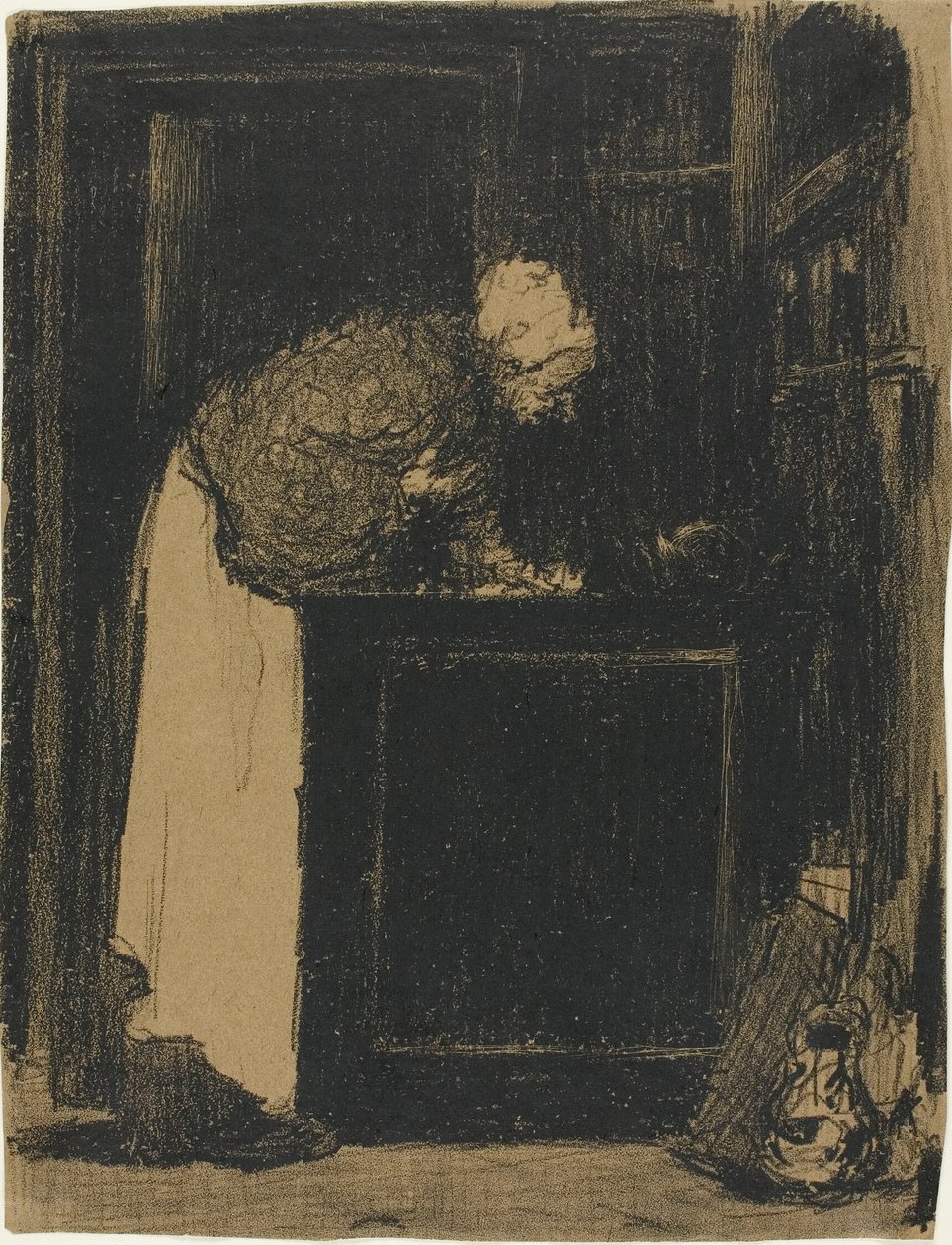 Öregasszony a kályhánál alkotó: Édouard Jean Vuillard