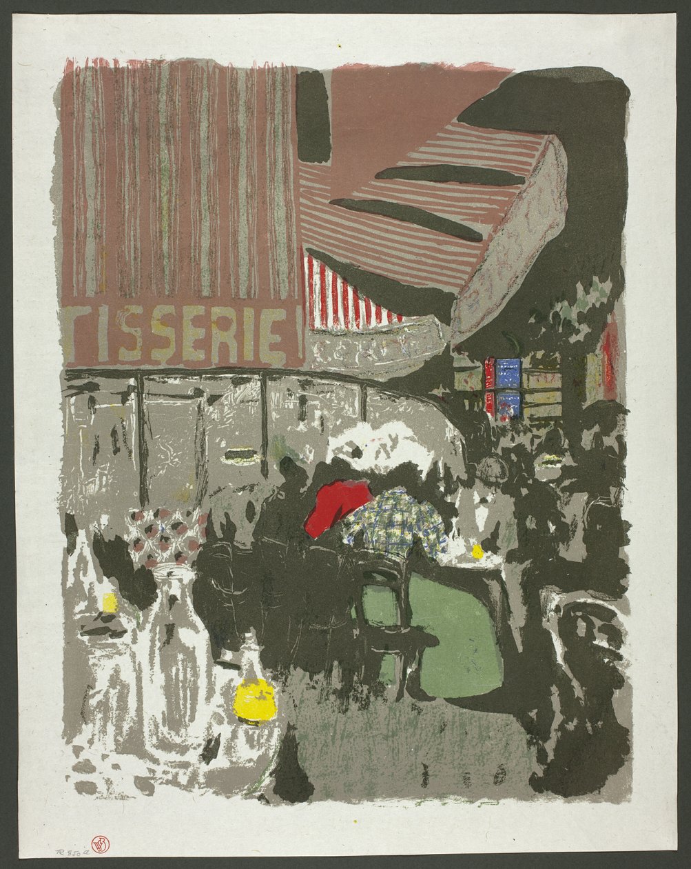 A cukrászda, tízes tányér a Landscapes and Interiorsból alkotó: Édouard Jean Vuillard