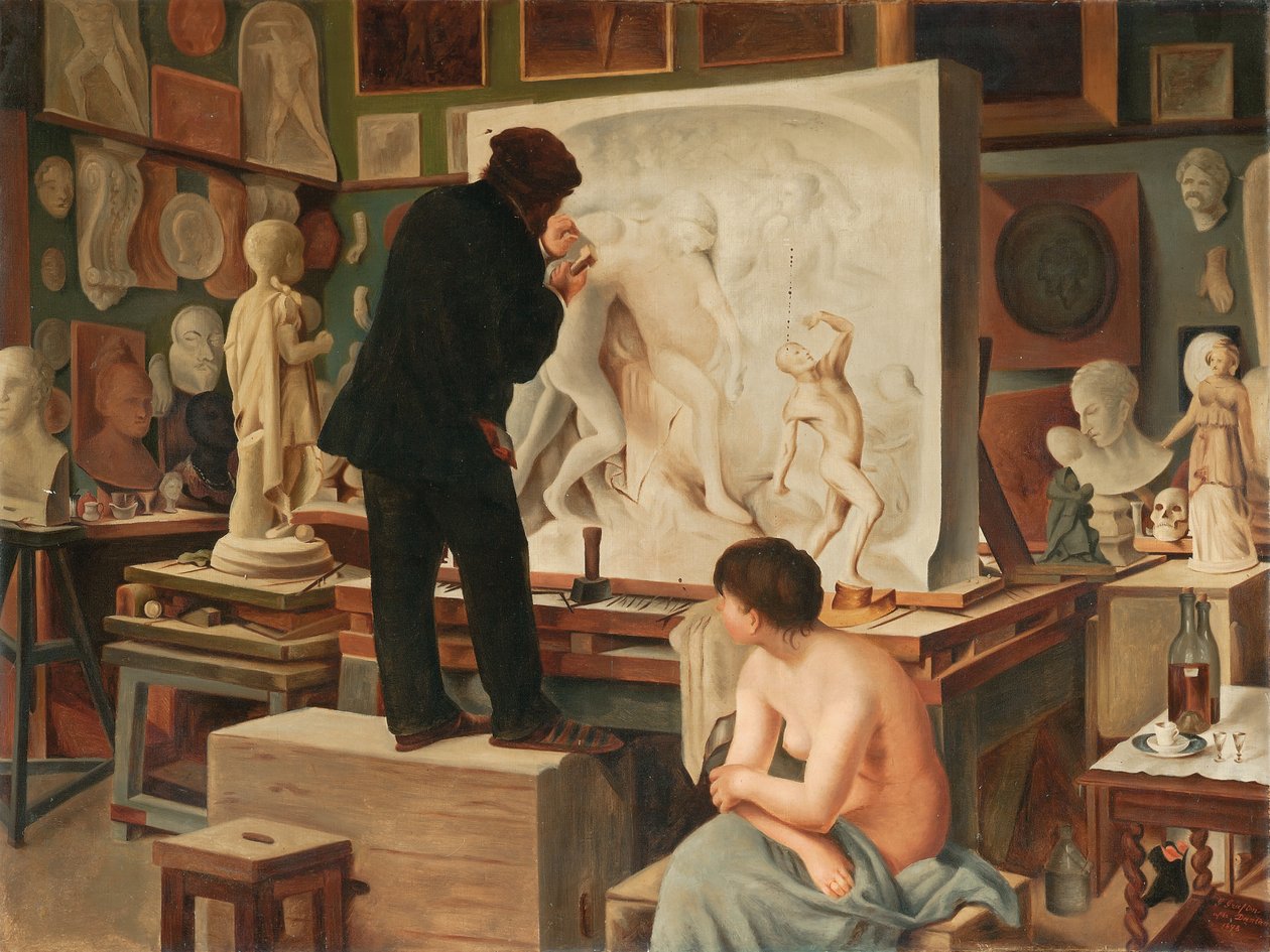 Apám Stúdiója alkotó: Edouard Joseph Dantan