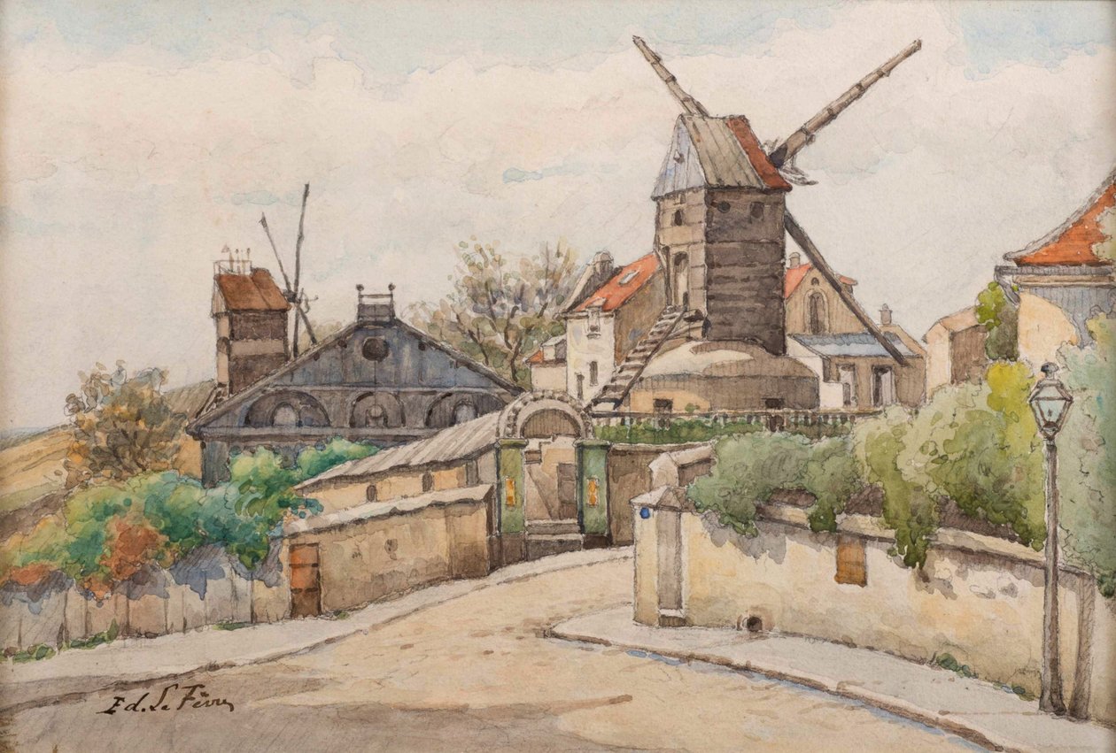 A Moulin de la Galette, c. 1895. alkotó: Edouard Lefèvre