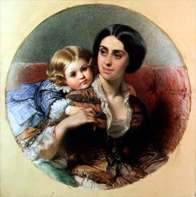 Anyai gyengédség alkotó: Edouard Louis Dubufe