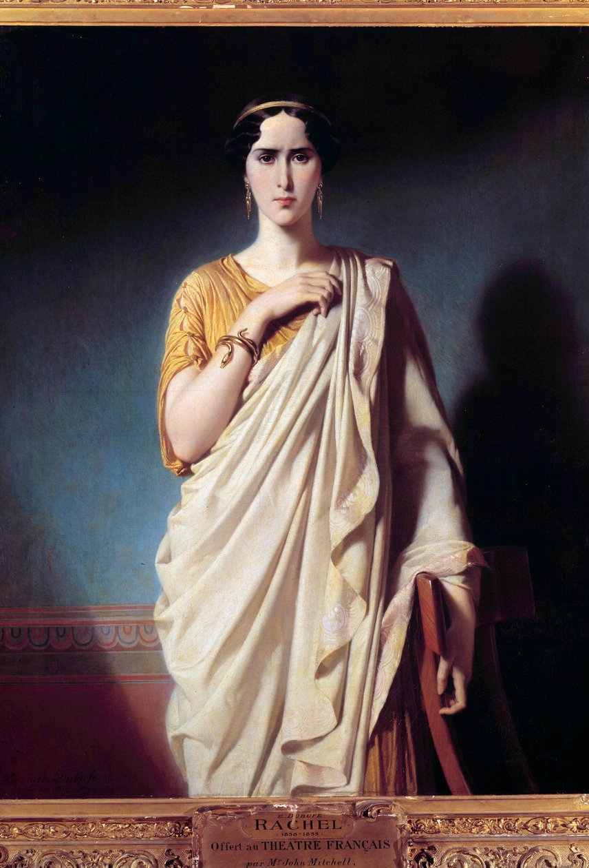 Elisabeth Felix portréja Mademoiselle Rachel (1821-1858) színésznőnek, Edouard Louis Dubufe (1820-1883) festménye alkotó: Edouard Louis Dubufe