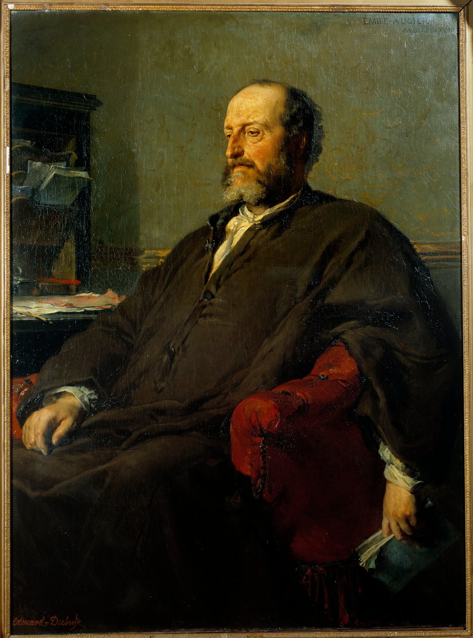Guillaume Victor Augier (1820-1889) drámaíró portréja Edouard Louis Dubufe (1820-1883) festménye 1877 V. 1,31x0,98 m alkotó: Edouard Louis Dubufe