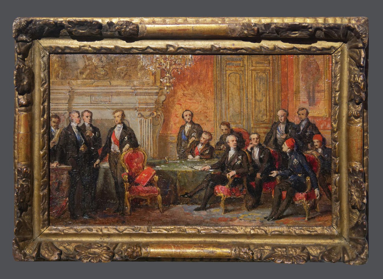 A párizsi kongresszus február 25-től március 30-ig alkotó: Edouard Louis Dubufe