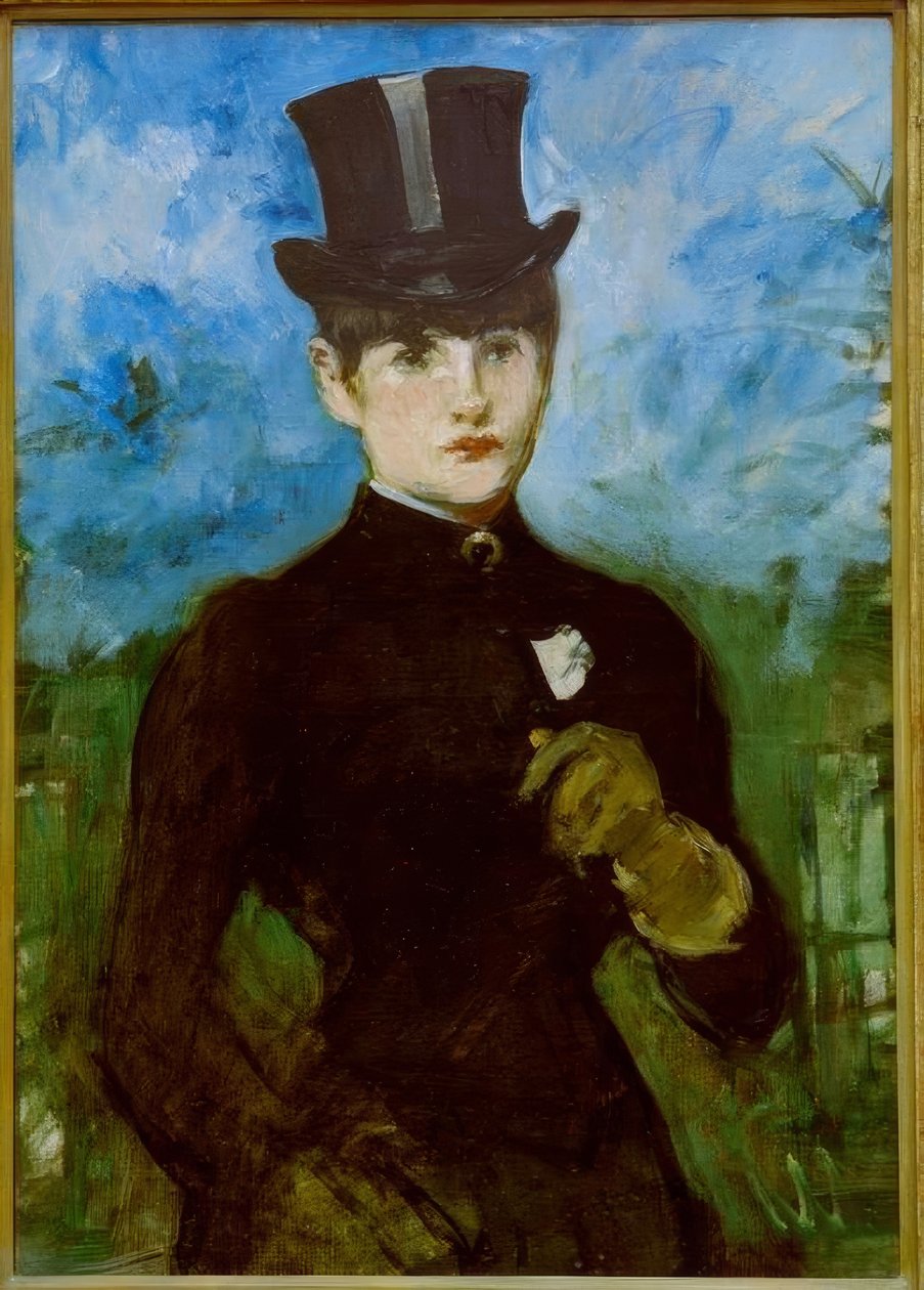 Amazon, kék háttér alkotó: Édouard Manet