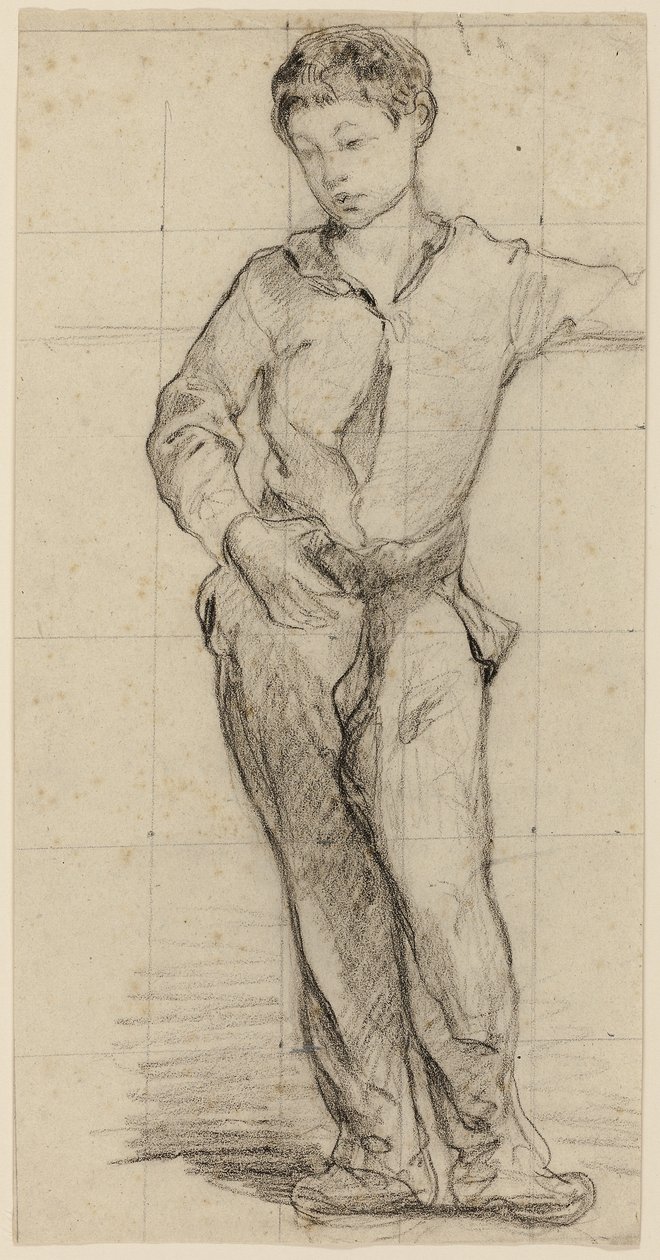Édouard Manet-nek tulajdonítva - Álló fiatalember (Léon Leenhoff) (recto), 1864-65 alkotó: Édouard Manet