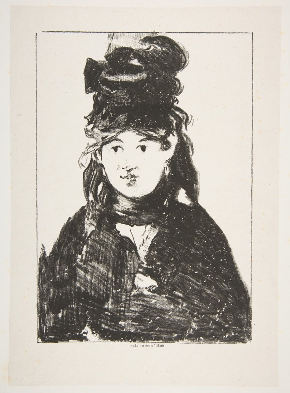 Berthe Morisot feketében, 1872-74. alkotó: Édouard Manet