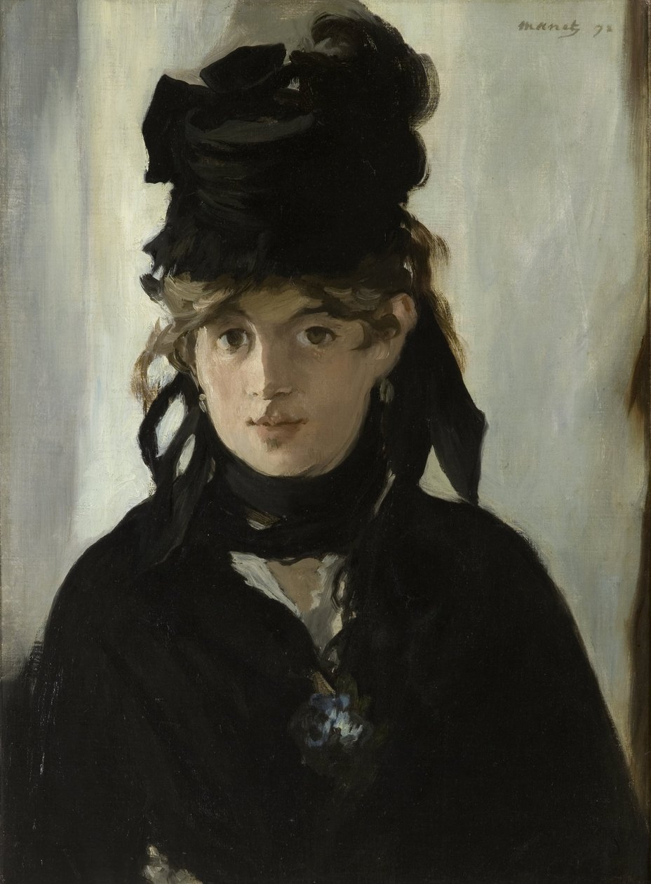 Berthe Morisot egy csokor ibolyával, c. 1880 alkotó: Édouard Manet