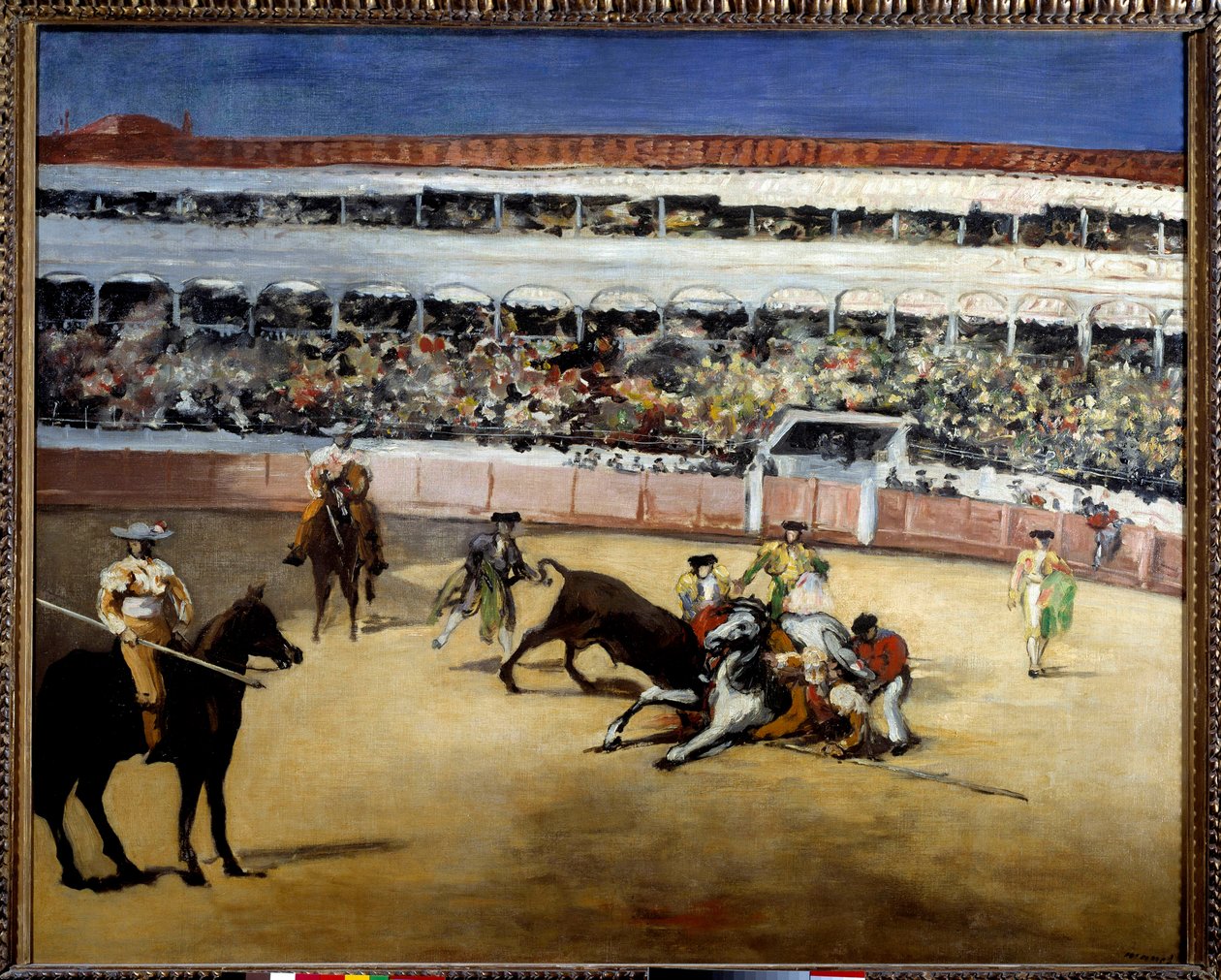 A bikák harcolnak. A bikaviadal ábrázolása. Edouard Manet festménye (1832-1883) alkotó: Édouard Manet