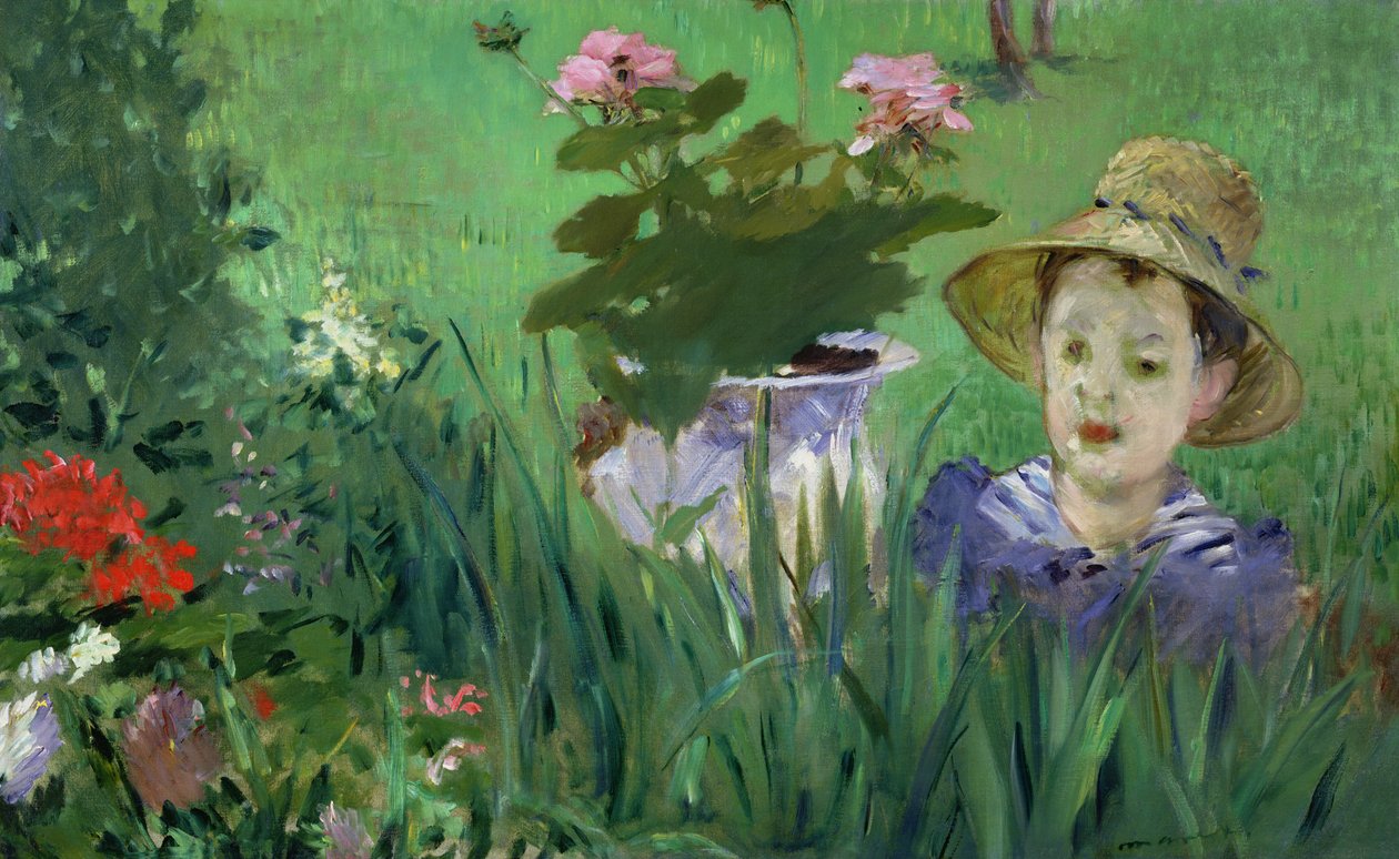 Gyermek a virágokban (Jacques Hoschede) 1876 alkotó: Édouard Manet