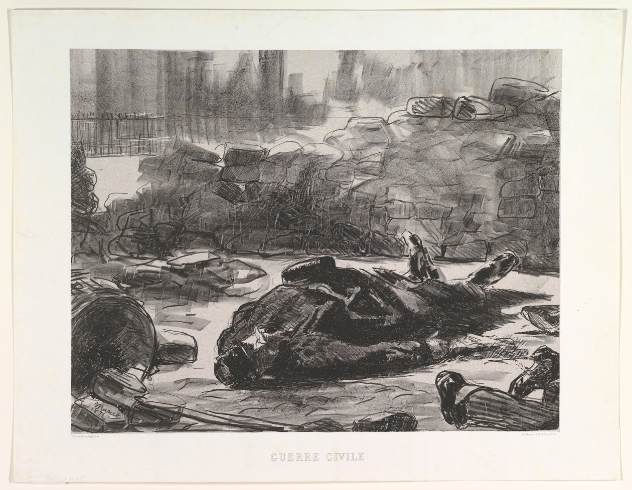 Polgárháború Polgárháború, 1871-73, megjelent 1874. alkotó: Édouard Manet