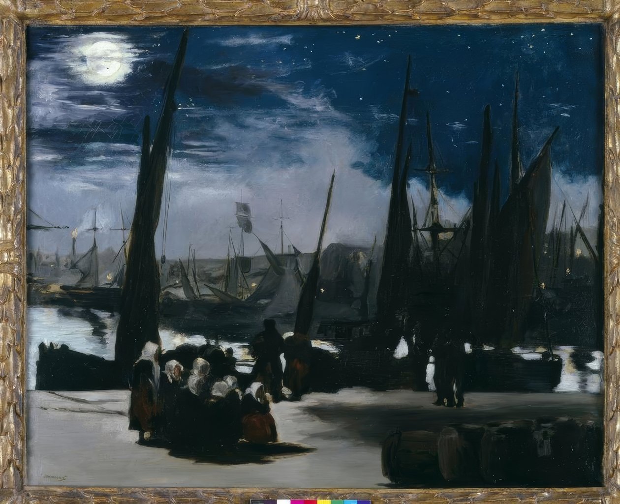 Holdfény Boulogne kikötője felett alkotó: Édouard Manet
