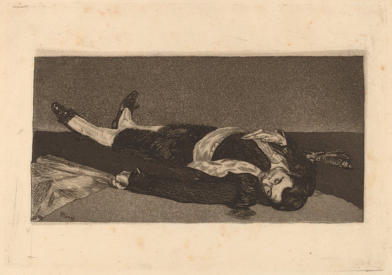 Halott Toreador Bullfighter mort, 1868. alkotó: Édouard Manet