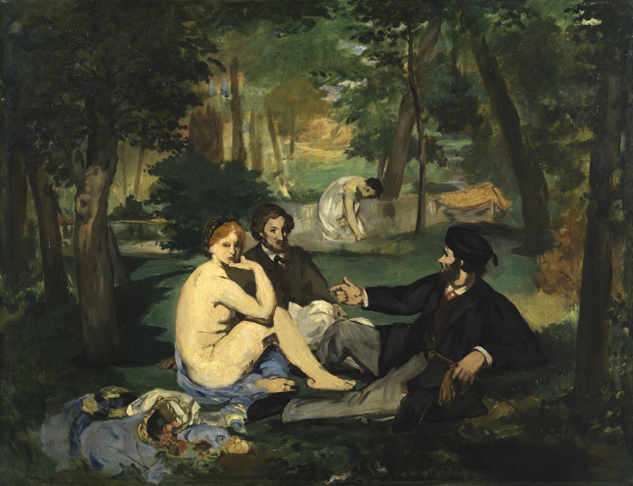 Ebéd a füvön, 1863 (vázlat) (lásd még: 2310) alkotó: Édouard Manet