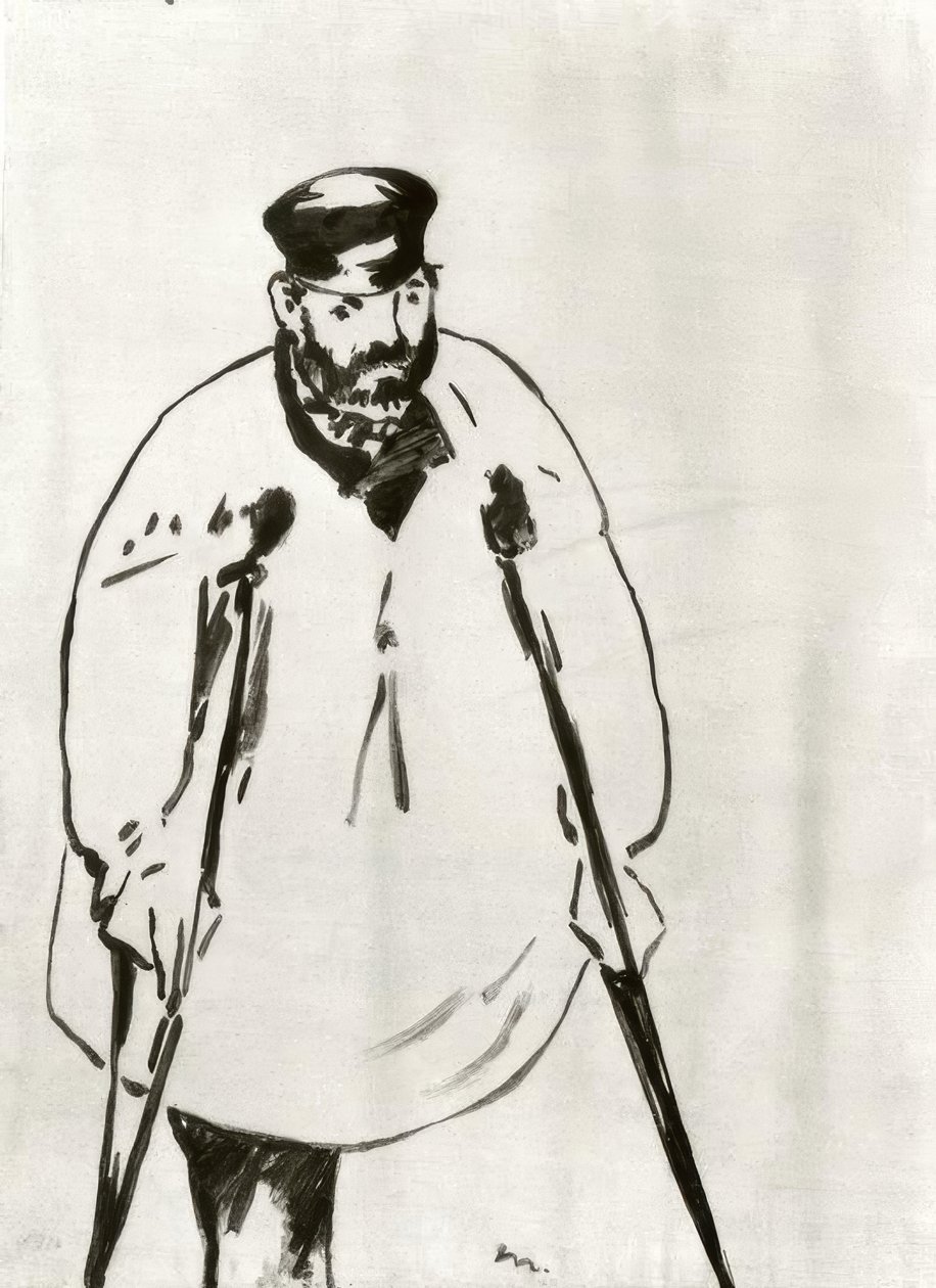 Egy mankós férfi alkotó: Édouard Manet