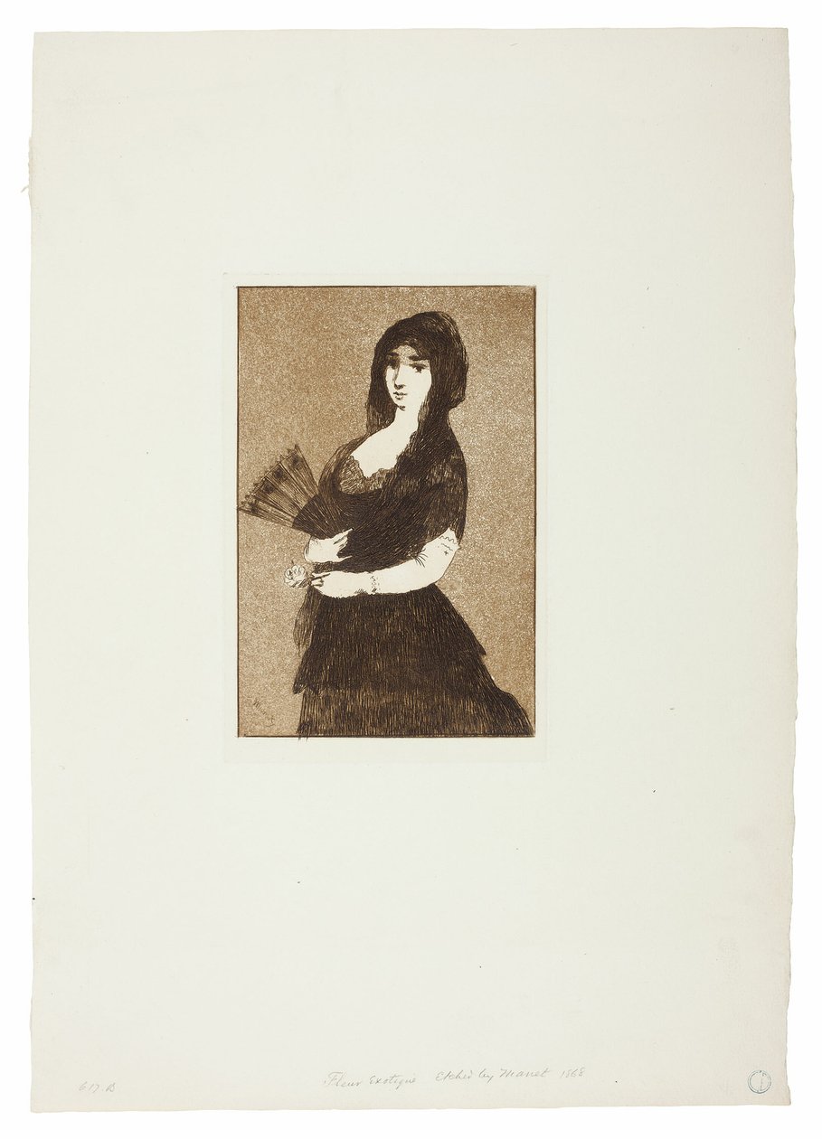 Egzotikus virág (Nő mantillában) alkotó: Édouard Manet