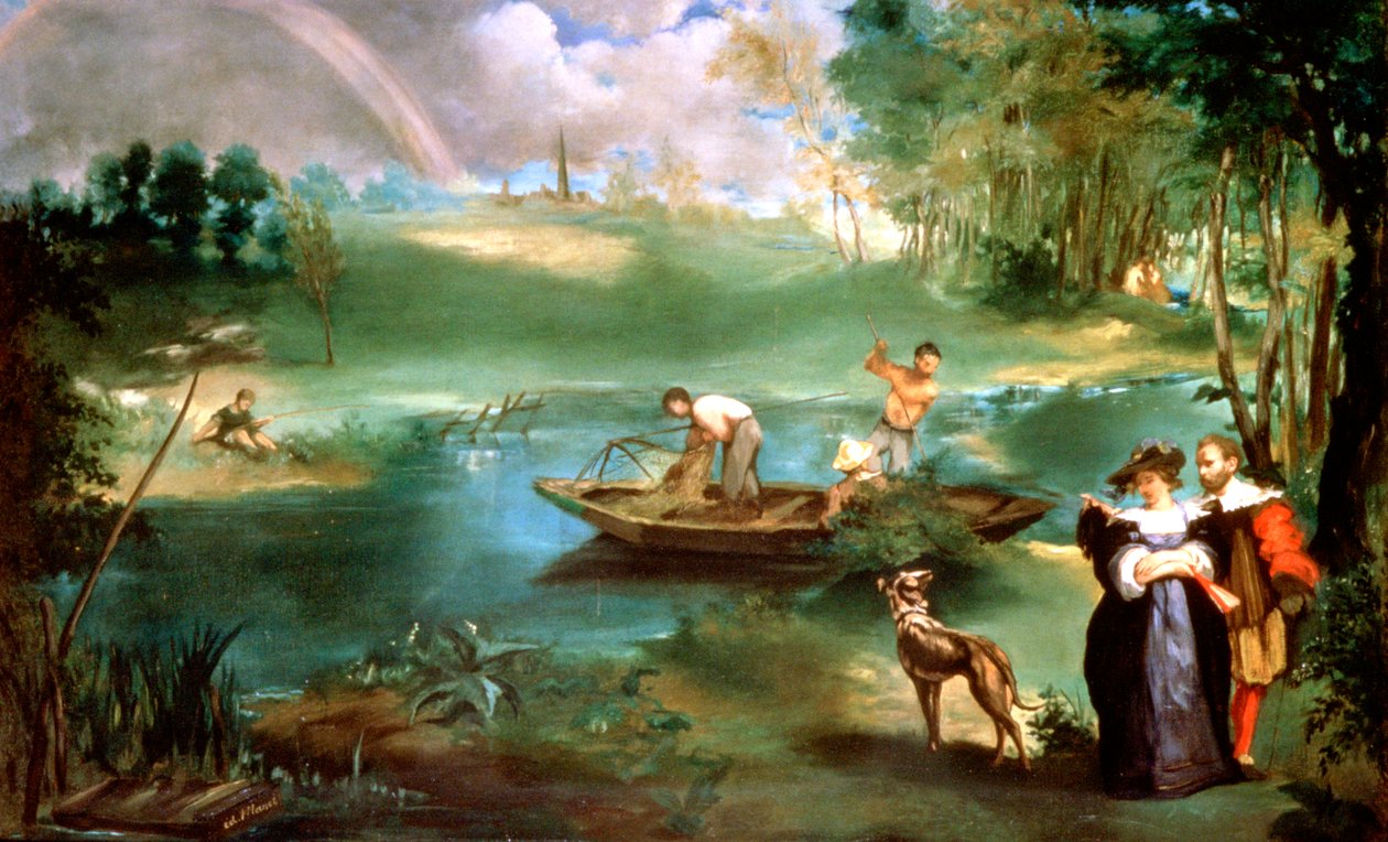 Horgászat St Ouenben, 1860-1861 alkotó: Édouard Manet