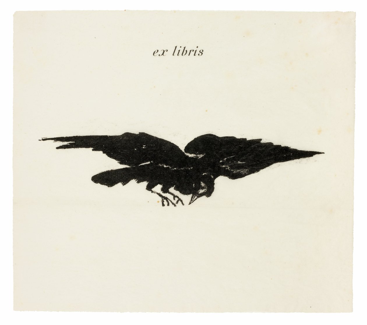Repülő holló: ex libris, A hollóból (Le Corbeau) alkotó: Édouard Manet