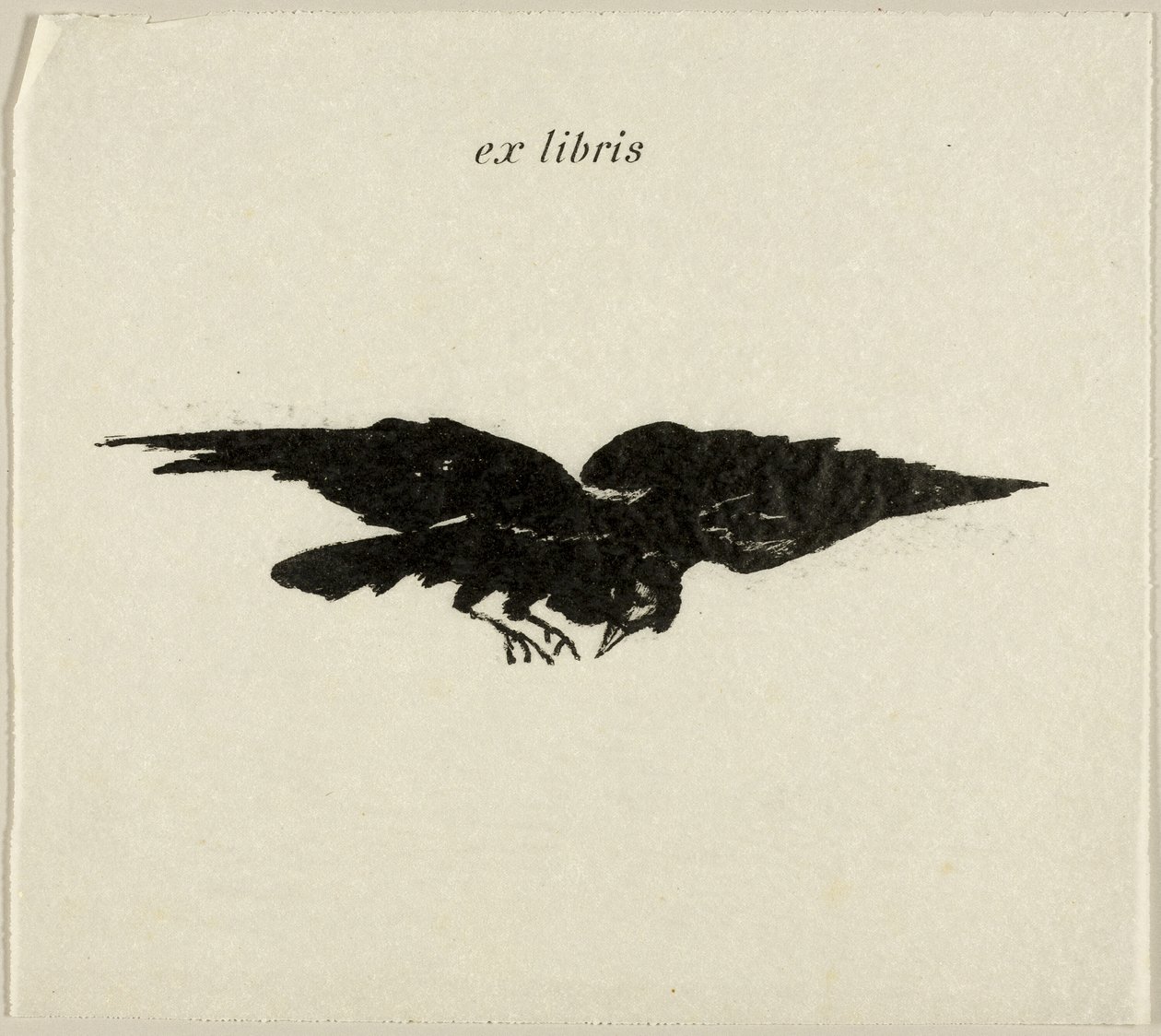 Repülő holló: ex libris, A hollóból (Le Corbeau) alkotó: Édouard Manet