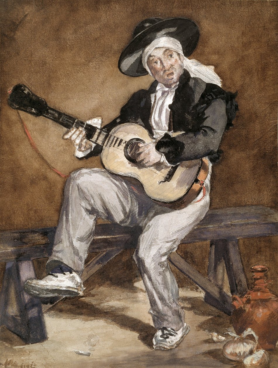 Franciául:  Le Chanteur espagnol A spanyol énekesnő alkotó: Édouard Manet