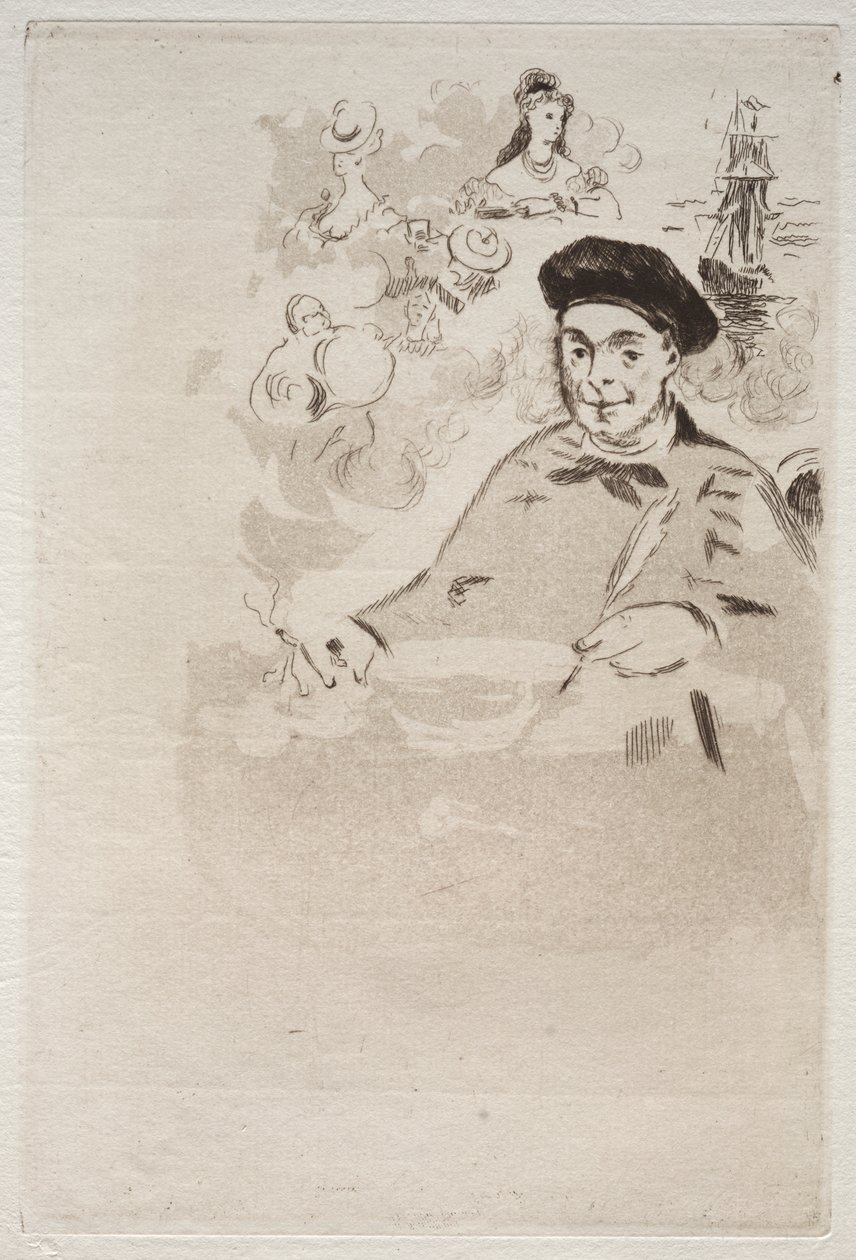 Theodore de Banville Les Ballades című kötetének előlapja alkotó: Édouard Manet