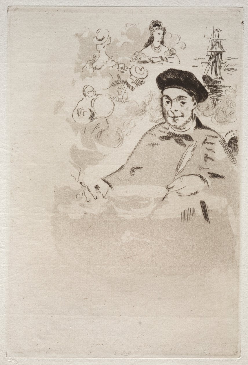 Theodore de Banville Les Ballades című kötetének előlapja. alkotó: Édouard Manet