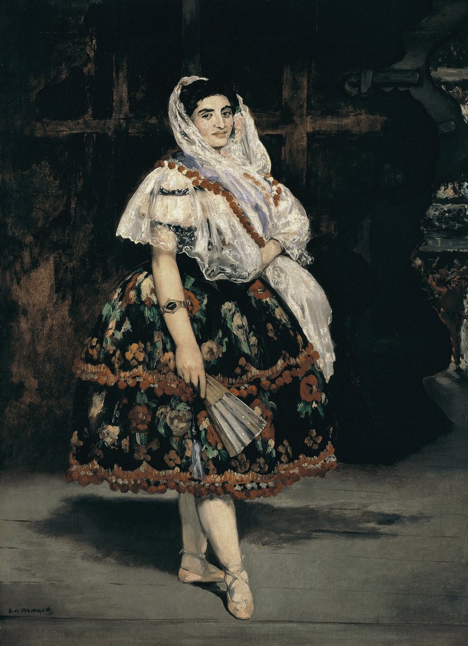 Lola de Valencia egészalakos portréja - olaj, vászon alkotó: Édouard Manet