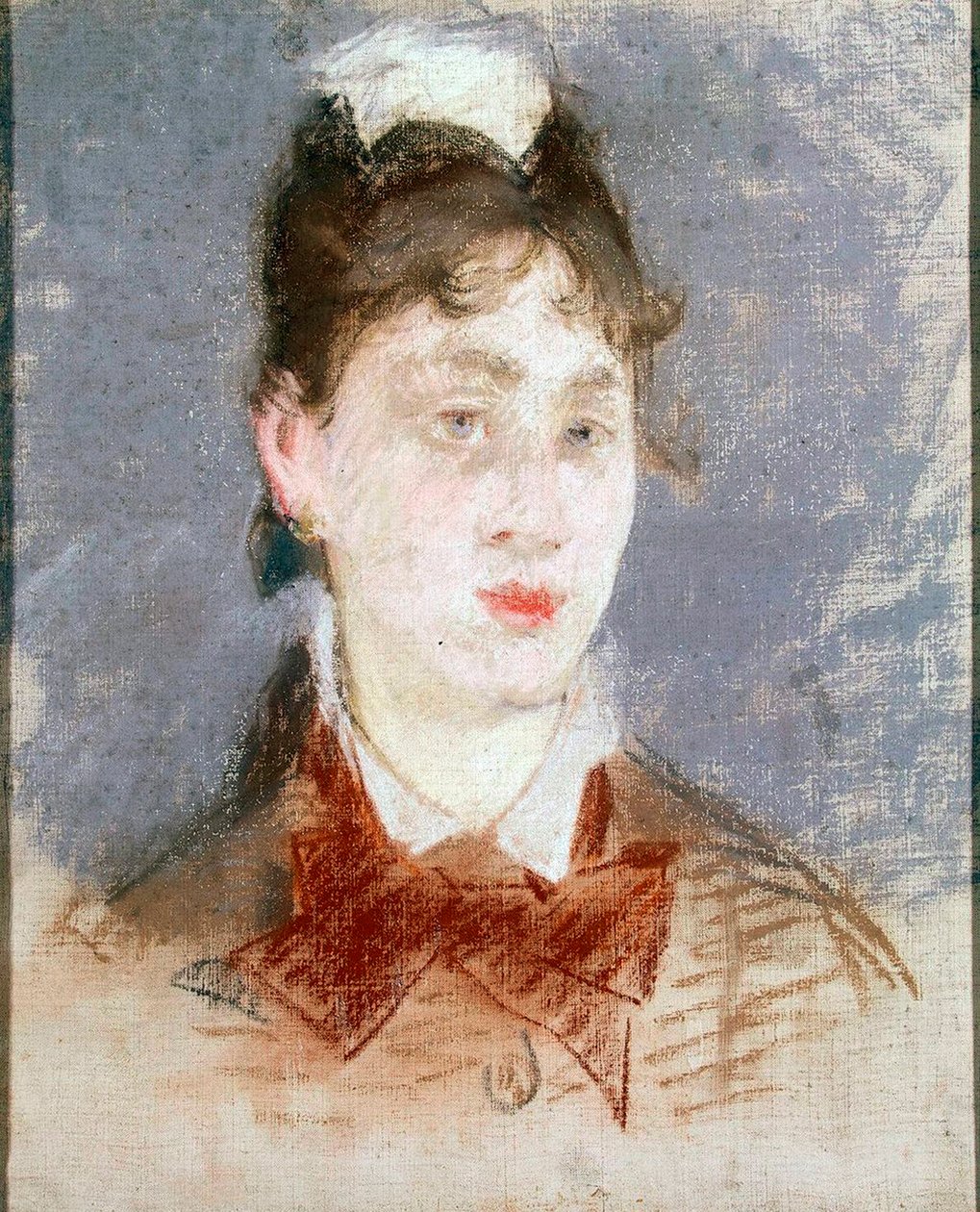 Lány szárnyas gallérban, c1880 alkotó: Édouard Manet