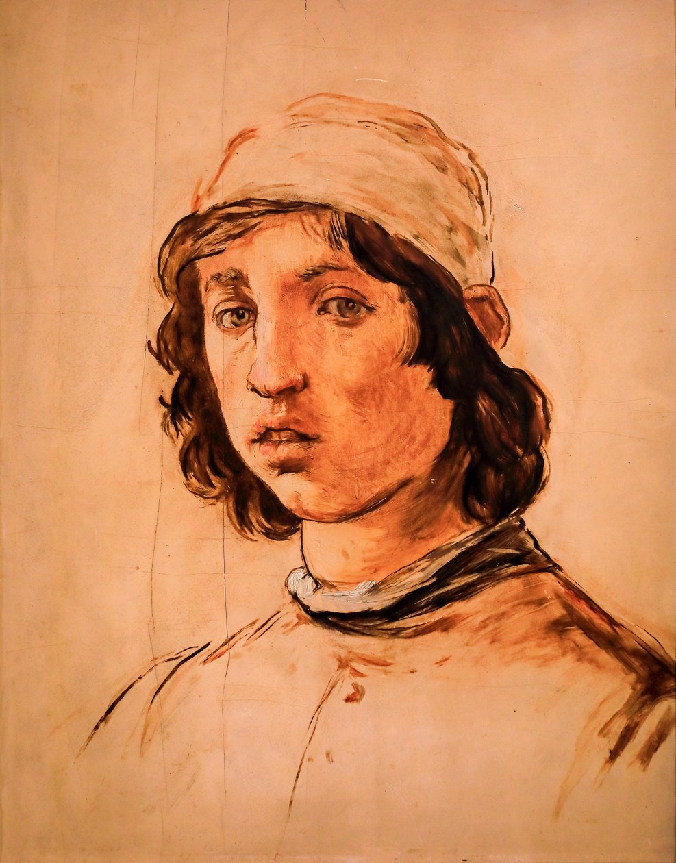 Fiatal férfi feje Filippino Lippi önarcképe után alkotó: Édouard Manet